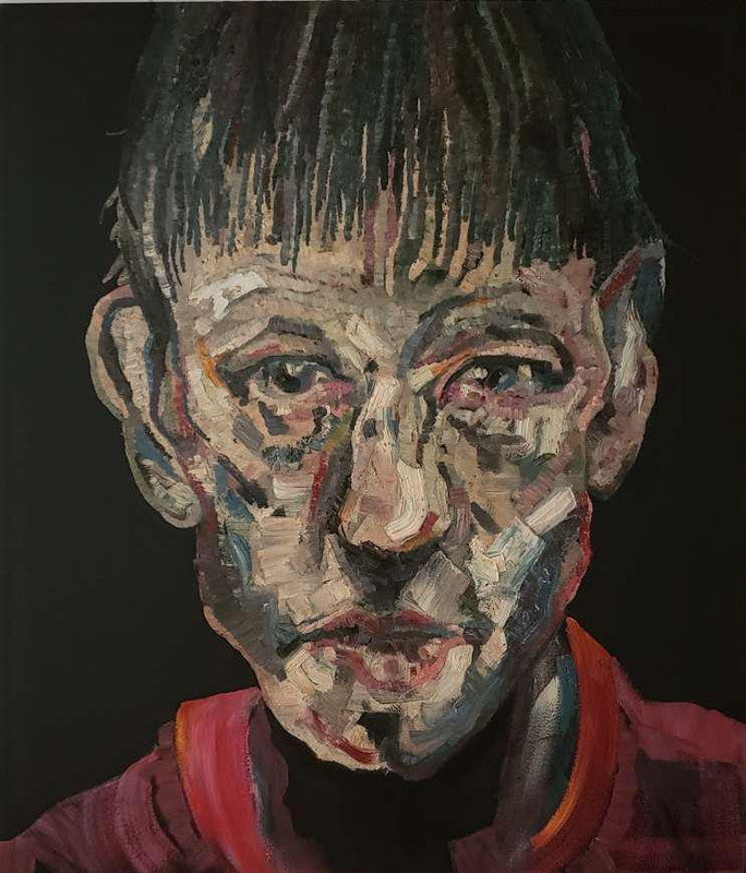 José Antonio Farrera "Retrato de Cristo muy joven Rojo (a Otto Dix)"