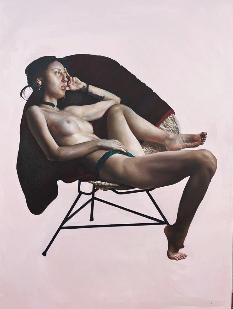 Francisco Soriano "Desnudo en silla"