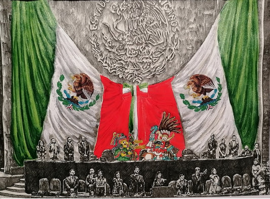 Tlacuilo Mestizo "Dialogo entre mexicas y tezcocanos"