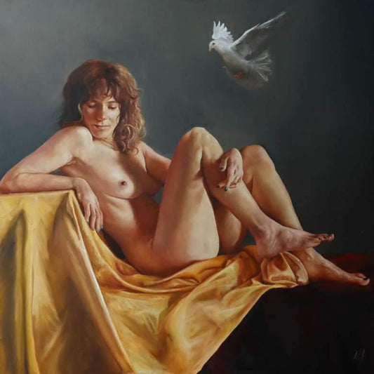 Francisco Soriano "Desnudo con paloma"