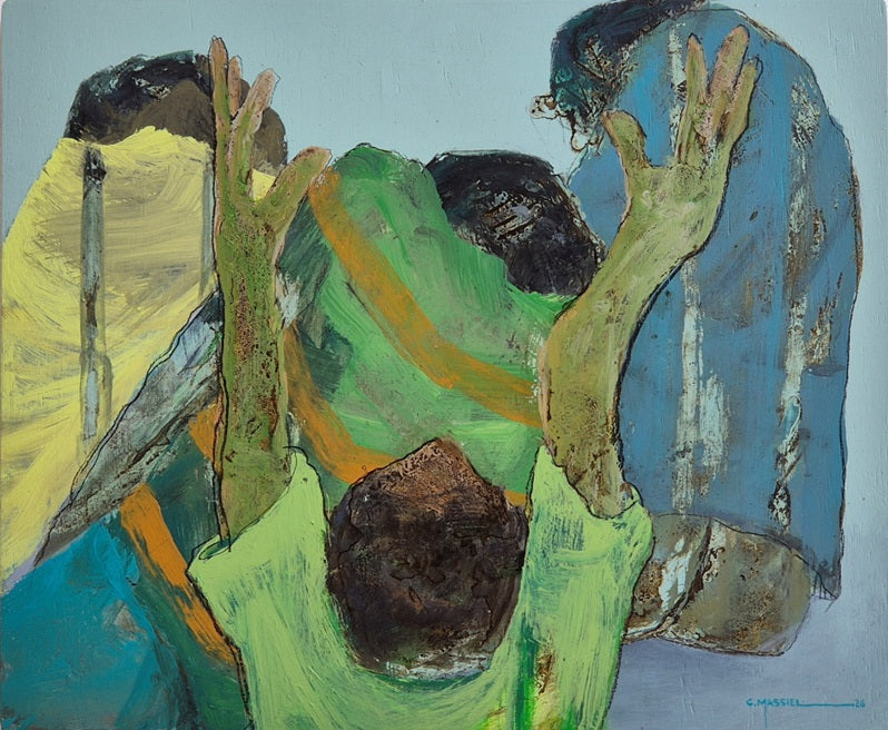 Héctor Massiel "El manicomio con fondo azul"