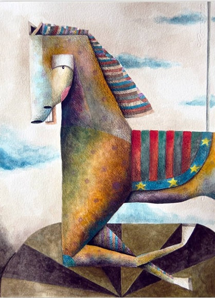 Cristóbal Montoya "Cabalgado entre nubes"