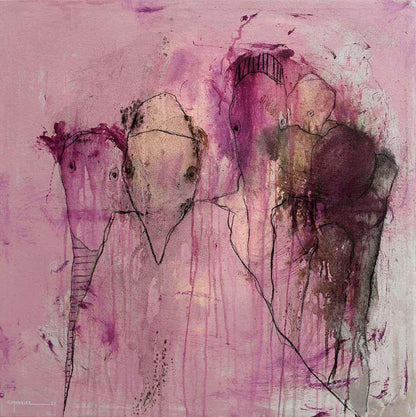 Héctor Massiel "Personajes extraños en rosa"