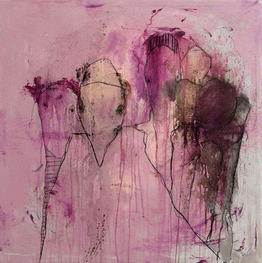 Héctor Massiel "Personajes extraños en rosa"
