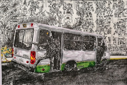 Tlacuilo Mestizo "Sin título"