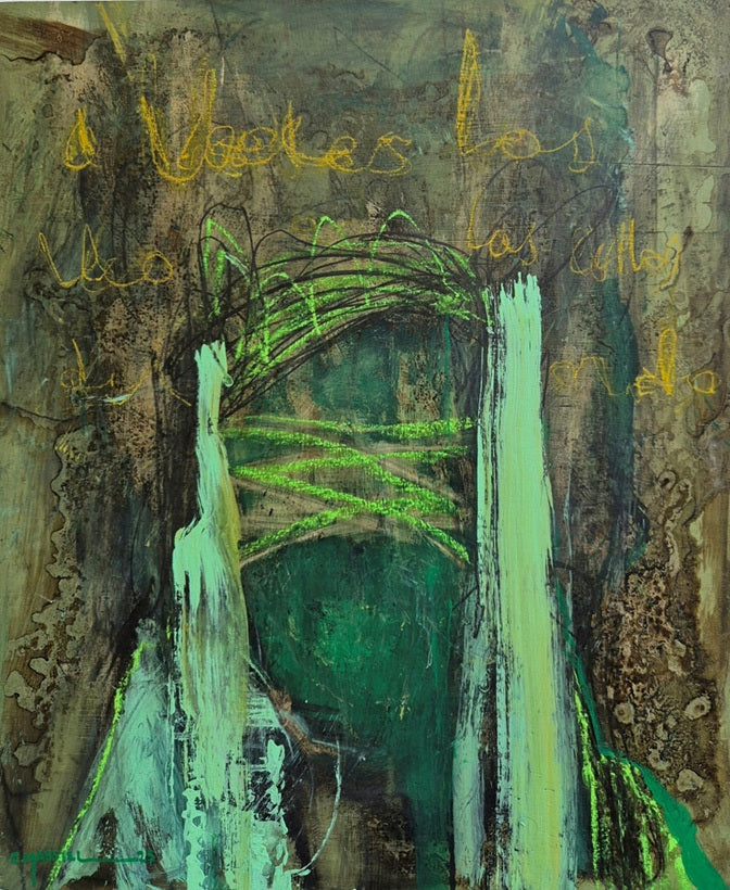 Héctor Massiel "Personaje extraño con fondo verde"